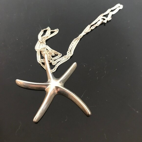 Starfish Pendant NWT Solid Sterling Silver 925 Chain Gift beach - Picture 4 of 9